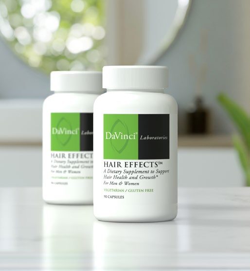 Davinci hair effects pill bottle